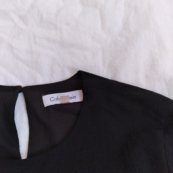 Calvin Klein textured bell sleeve blouse sz S - Picture 5 of 7